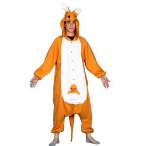 Kangaroo Onesie Kigurumi Adult Unisex Halloween Costume Pajamas Cosplay